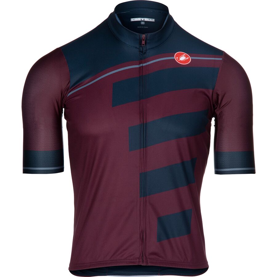 (取寄) カステリ メンズ トロフェオ リミテッド エディション ジャージ - メンズ Castelli men Trofeo Limited Edition Jersey - Men's Bordeaux/Saville Blue/Light Steele Blue