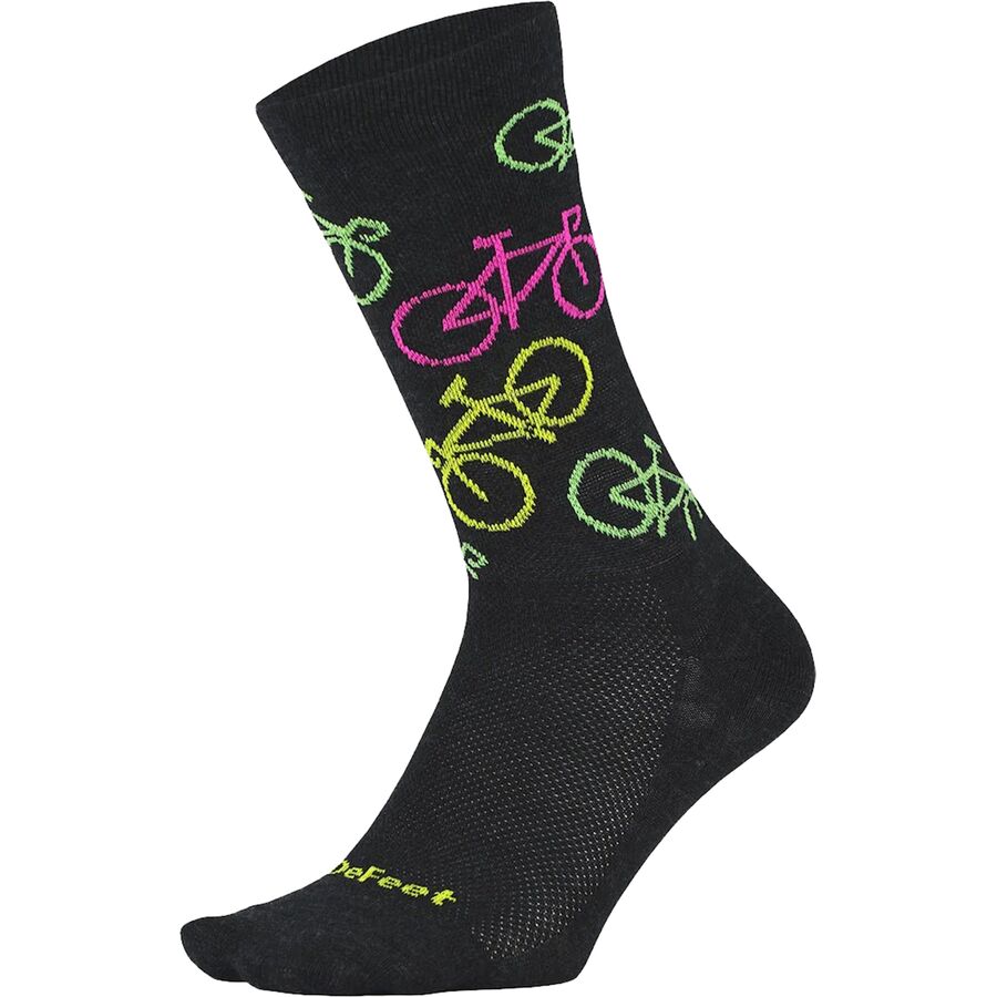 () ǥե 륤 6 å DeFeet Wooleator 6in Sock Pixel Bike Charc...