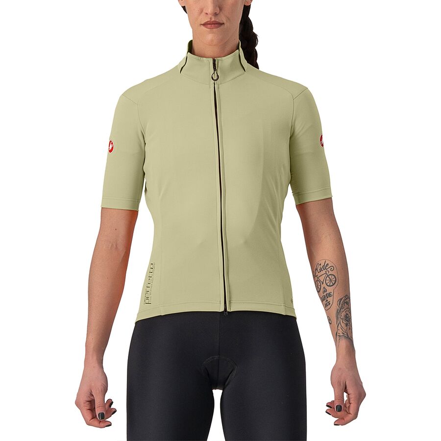 (取寄) カステリ レディース ペルフェット ロース 2 ウィンド ショートスリーブ ジャージ - ウィメンズ Castelli women Perfetto RoS 2 Wind Short-Sleeve Jersey - Women's Green Tea