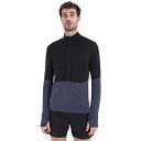 (取寄) アイスブレイカー メンズ メリノ 200 リアルフリース ディセンダー ジップ パーカー - メンズ Icebreaker men Merino 200 Realfleece Descender Zip Hoodie - Men's Black/Graphite/Cb(4)