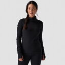 (取寄) バックカントリー レディース メリノ ミッドウエイト ファンネル ネック ベースレイヤー- トップ - ウィメンズ Backcountry women Cedars Merino Midweight Funnel Neck Baselayer Top - Women's Black