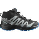 (取寄) サロモン キッズ イクサ プロ V8 ミッド Wp シューズ - キッズ Salomon kids XA Pro V8 Mid WP Shoe - Kids' Blac/Monument/French Blue(4)