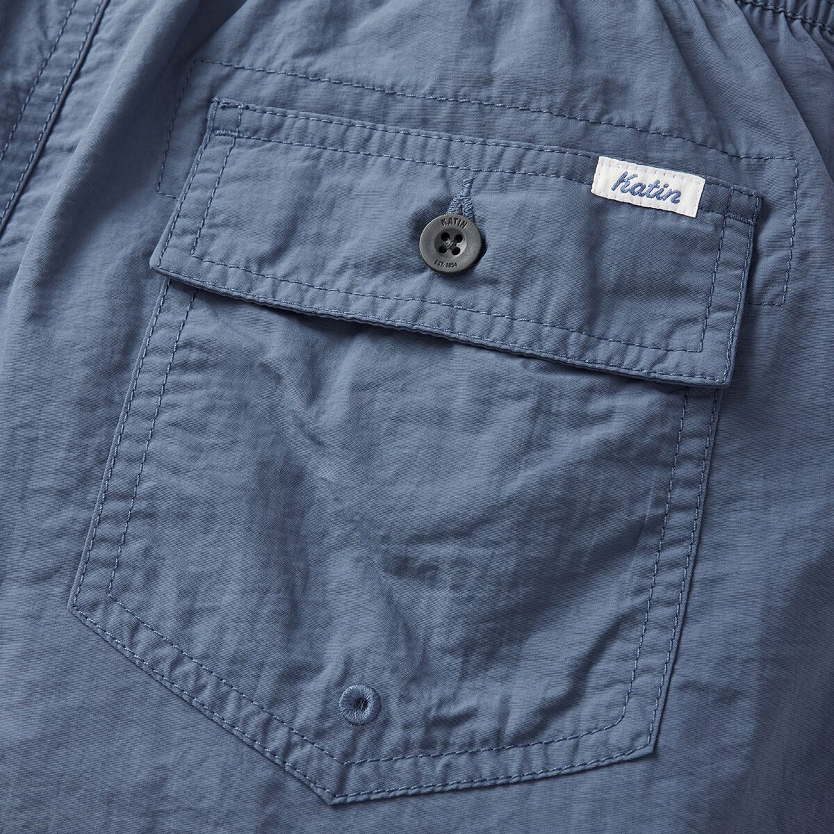 (取寄) ケイティン メンズ プールサイド ボレー スイム トランク - メンズ Katin men Poolside Volley Swim Trunk - Men's Washed Blue