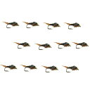 (取寄) モンタナフライカンパニー BH エポキシバック コッパー ニンフ - 12-パック Montana Fly Company BH Epoxyback Copper Nymph - 12-Pack Black(4)