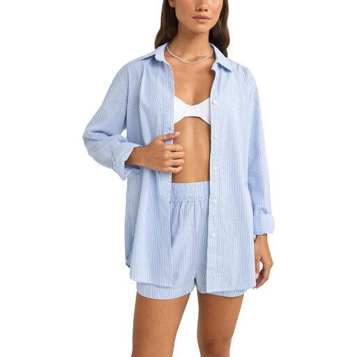 (取寄) リズム レディース ゼファー ストライプ シャツ - ウィメンズ Rhythm women Zephyr Stripe Shirt - Women's Blue (取寄) リズム レディース ゼファー ストライプ シャツ - ウィメンズ Rhythm women Zephyr Stripe Shirt - Women's Blue