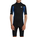 (取寄) ビラボン ボーイズ フォイル バック-ジップ ショートスリーブ fl スプリング ウェットスーツ - ボーイズ Billabong boys Foil Back-Zip Short-Sleeve FL Spring Wetsuit - Boys' Mid Blue(4)