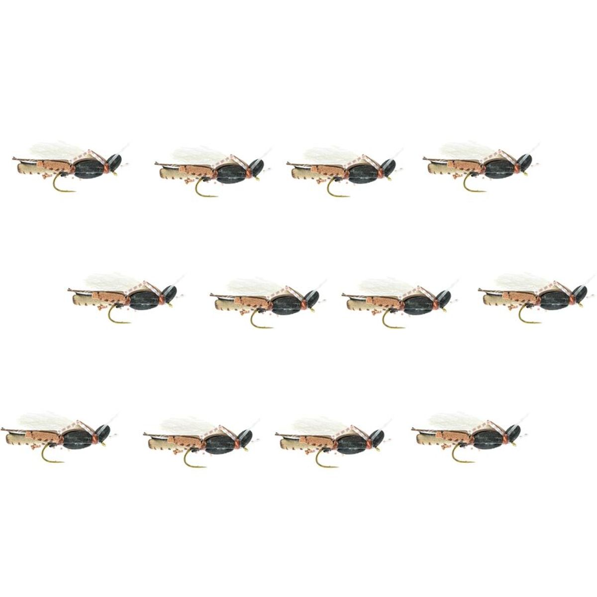 () ץ  饹 ۥåѡ 12-ѥå Umpqua Thunder Grass Hopper 12-Pack Bla...
