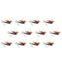 (取寄) モンタナフライカンパニー パラ-ウルフ - 12-パック Montana Fly Company Para-Wulff - 12-Pack Purple(4)