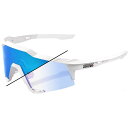 (取寄) 100% スピードクラフト XS サングラス 100% Speedcraft XS Sunglasses Bastille LE/Pearl White Glitter/Blue Mirror Photochromic Lens(4)