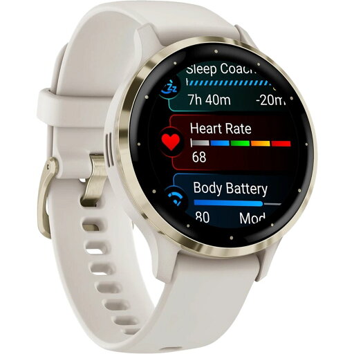 (取寄) ガーミン ベニュー 3S Garmin Venu 3S Ivory/Cream Gold