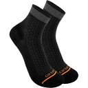 (取寄) メンズ ライトウェイト デュラブル クオーター ソック - 2-パック - メンズ Carhartt Gloves men Lightweight Durable Quarter Sock - 2-Pack - Men's Black