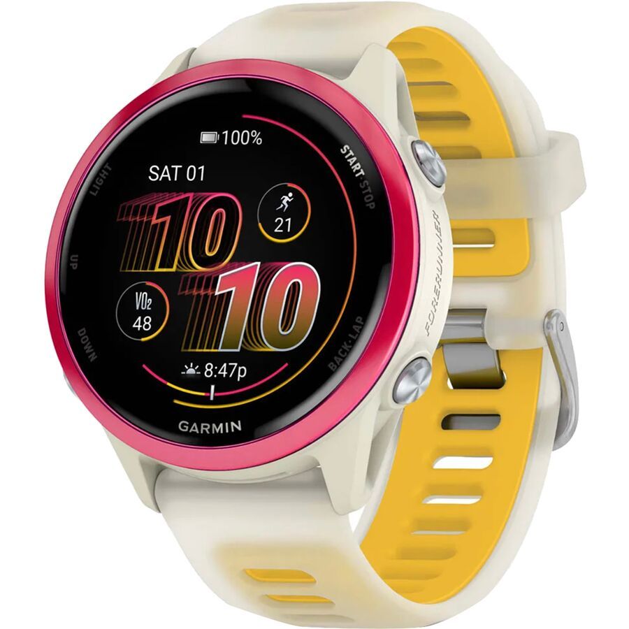 (取寄) ガーミン フォアランナー ウォッチ Garmin Forerunner 570 Watch Raspberry (Bone/Mango Band)