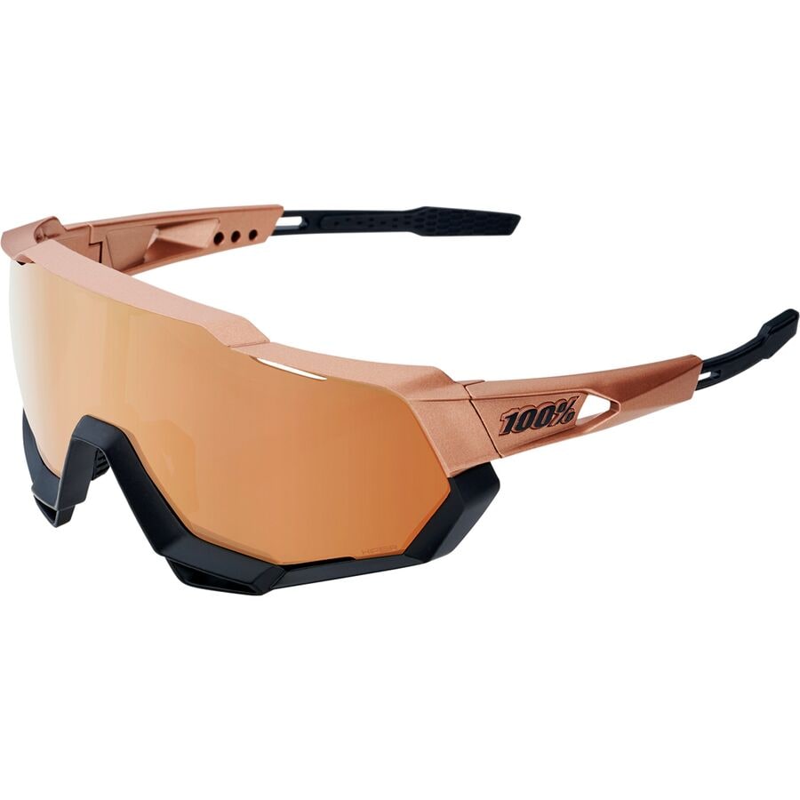 () 100% Xs[hgbv TOX 100% Speedtrap Sunglasses Matte Copper Chromium/Black