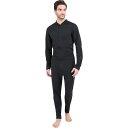 (取寄) テラマー ミリタリー フリース ユニオン スーツ ワン ピース ベース レイヤー Terramar Military Fleece Union Suit One Piece Base Layer Black