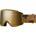 (取寄) スミス スクアッド Xl クロマポップ ゴーグルズ Smith Squad XL ChromaPop Goggles Coyote Pow Hunter/ChromaPop Sun Black Gold Mirror