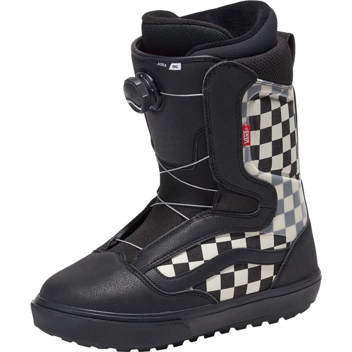 (取寄) バンズ オーラ OG ボア スノーボード ブーツ - 2025 Vans Aura OG BOA Snowboard Boot - 2025 Black/Checkerboard