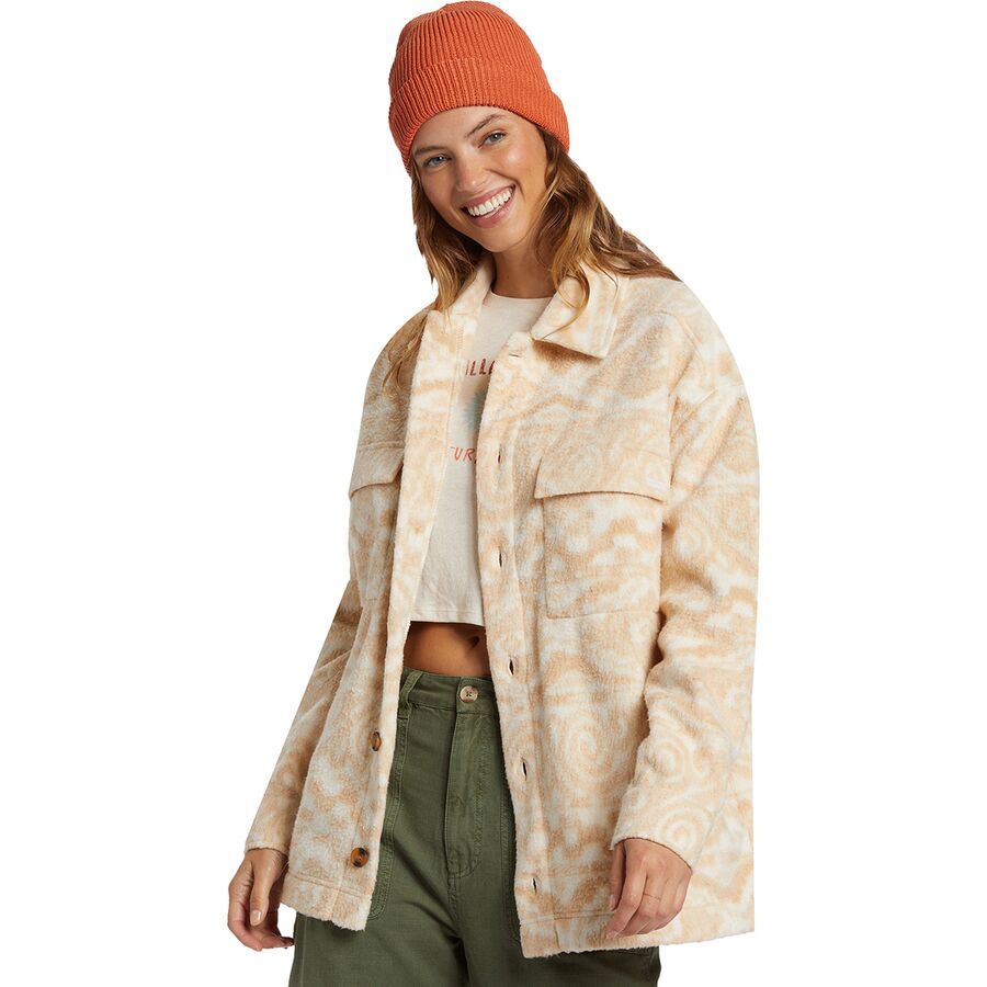 () ӥܥ ǥ ϥåԡ ڡ 㥱å -  Billabong women Happy Camper Shacket - Women's Wet Sand