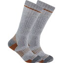 (取寄) メンズ MW シンセティック-ウール ブレンド ブーツ ソックス - 2-パック - メンズ Carhartt Gloves men MW Synthetic-Wool Blend Boot Sock - 2-Pack - Men's Grey