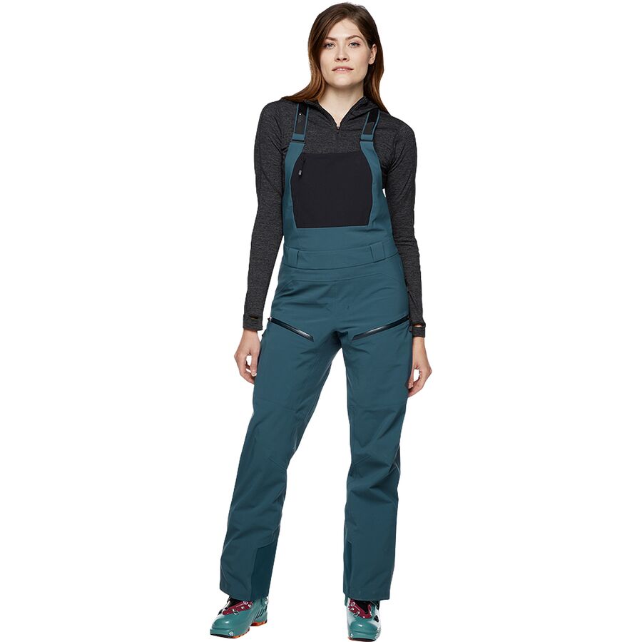 (取寄) ブラックダイヤモンド レディース リーコン ストレッチ ビブ パンツ - ウィメンズ Black Diamond women Recon Stretch Bib Pant - Women's Azurite 1