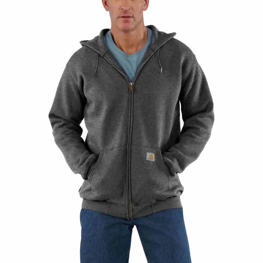 (取寄) カーハート メンズ ミッドウエイト フルジップ フーデット スウェットシャツ - メンズ Carhartt men Midweight Full-Zip Hooded Sweatshirt - Men's Carbon Heather