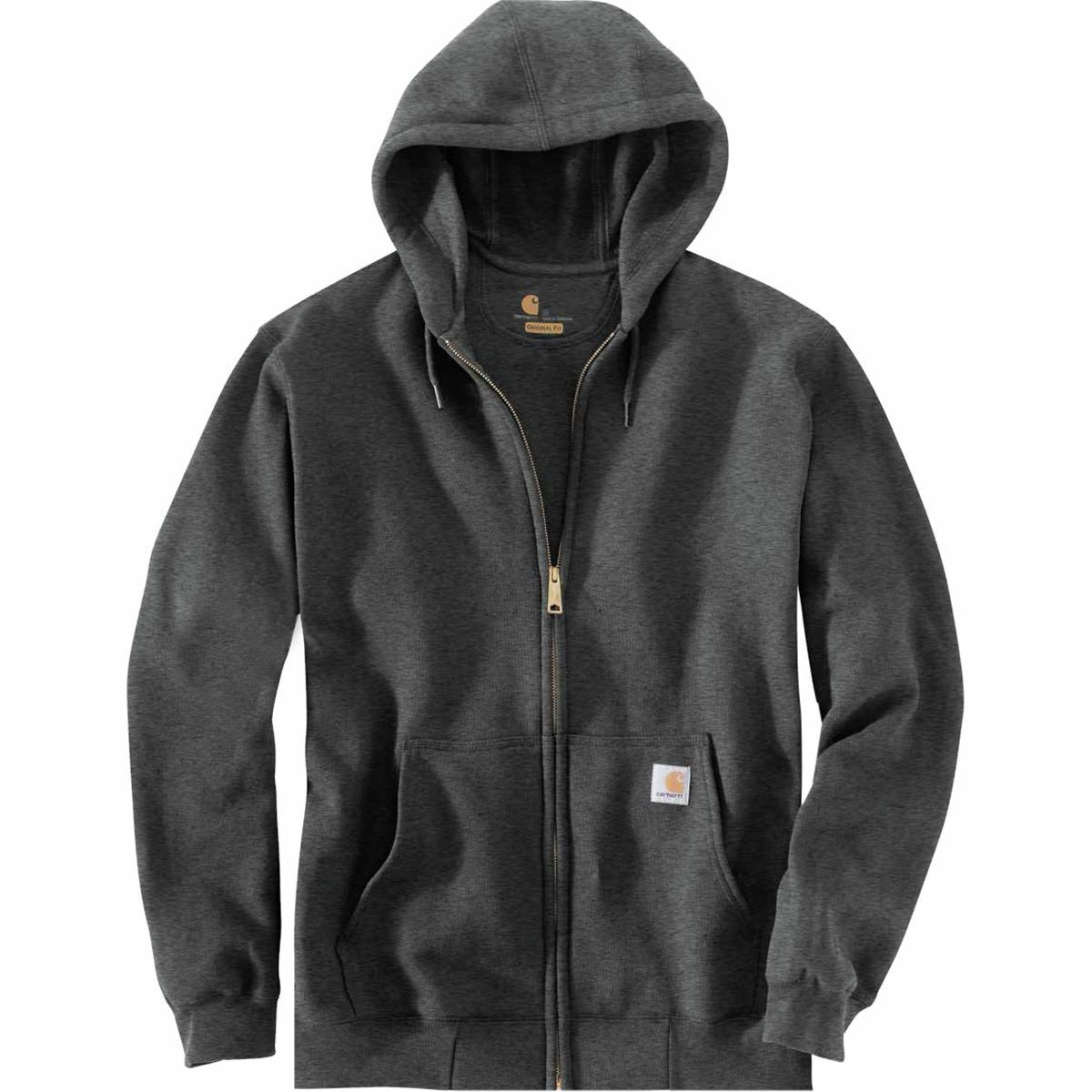 (取寄) カーハート メンズ ミッドウエイト フルジップ フーデット スウェットシャツ - メンズ Carhartt men Midweight Full-Zip Hooded Sweatshirt - Men's Carbon Heather