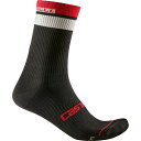 (取寄) カステリ ガラ サーマル 18 ソックス Castelli Gara Thermal 18 Sock Black/White/Red