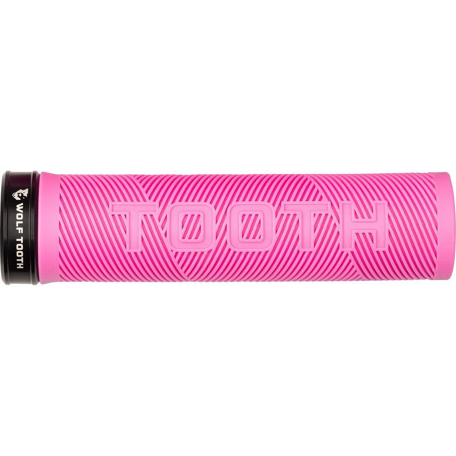 (取寄) ウルフトゥースコンポーネンツ ウルフ トゥース ロック-オン エコー グリップ Wolf Tooth Components Wolf Tooth Lock-On Echo Grip Pink Grip/Black Collar
