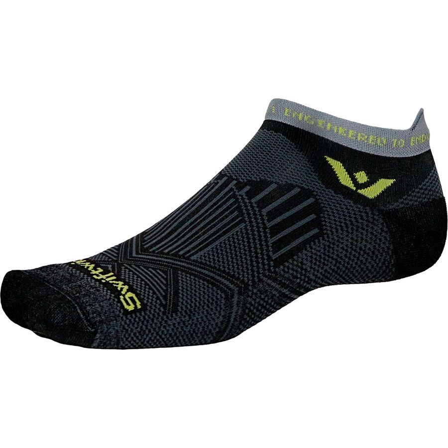 (���) �������եȥ����å� �����ѥ��䡼 �Ρ� ���硼 ���� ���å��� Swiftwick Aspire No Show Tab Sock Black Yel...