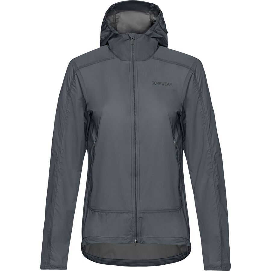 (取寄) ゴアウェア レディース ファーンフロー フーデット ウィンドブレーカー - ウィメンズ GOREWEAR women Fernflow Hooded Windbreaker - Women's Lab Graphite