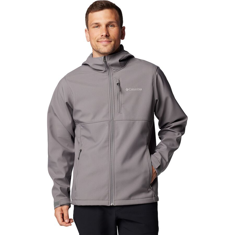 (取寄) コロンビア メンズ アセンダー リ フーデット ソフトシェル ジャケット - メンズ Columbia men Ascender II Hooded Softshell Jacket - Men's City Grey