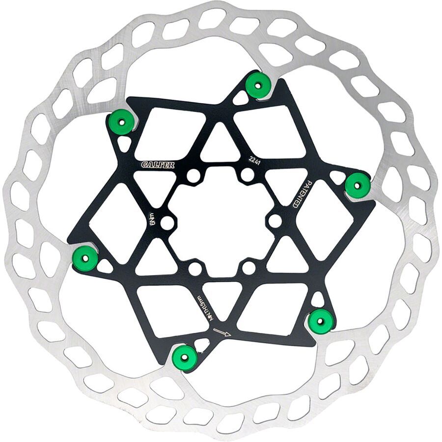 (取寄) フローティング ウェーブ 6-ボルト ローター Galfer Floating Wave 6-Bolt Rotor Green