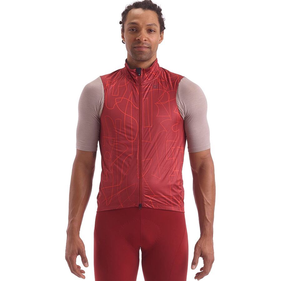 (取寄) ヴェロシオ メンズ ライン セ ウィンド ベスト - メンズ Velocio men Line SE Wind Vest - Men's Oxide Red