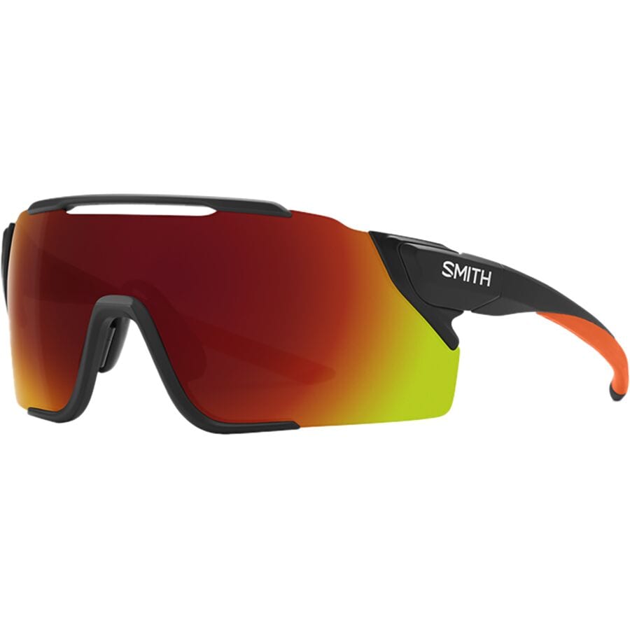 () X~X A^bN }O MTB N}|bv TOX Smith Attack MAG MTB ChromaPop Sunglasses Matte Black Cinder/ChromaPop Red Mirror