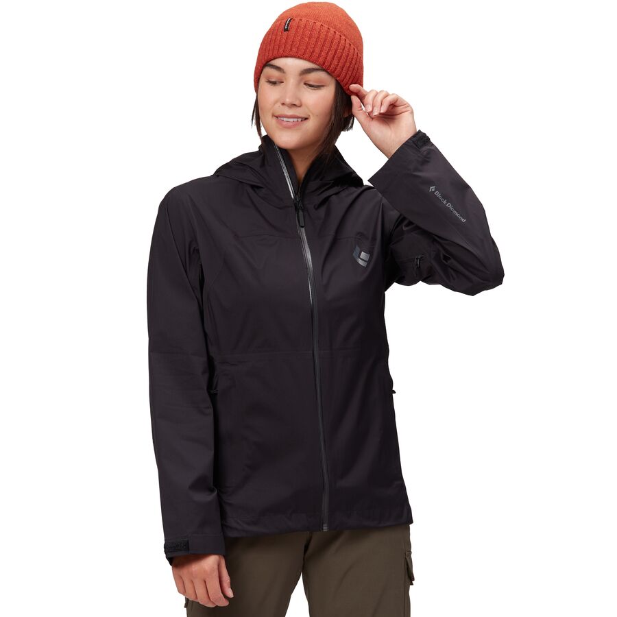 () ֥å ǥ ȡ饤 ȥå 쥤  -  Black Diamond women Stormline Stretch Rain Shell - Women's Black