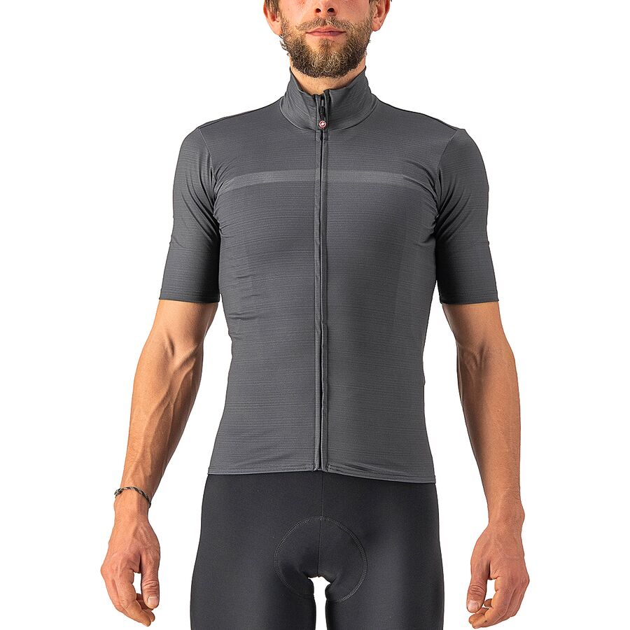 (取寄) カステリ メンズ プロ サーマル ミッド ショートスリーブ ジャージ - メンズ Castelli men Pro Thermal Mid Short-Sleeve Jersey - Men's Dark Gray