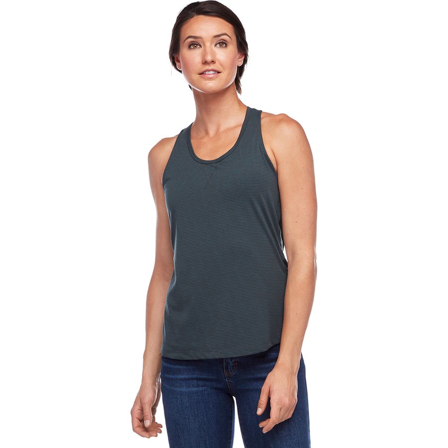 () ubN_Ch fB[X Xvb^[ ^N gbv - EBY Black Diamond women Splitter Tank Top - Women's Carbon Stripe