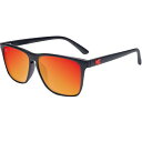 () mbNAEh t@Xg [Y |[CYh TOX Knockaround Fast Lanes Polarized Sunglasses Matte Black/Red Sunset