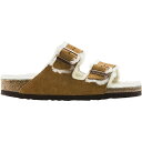 (取寄) ビルケンシュトック レディース アリゾナ シアリング ライン ナロー サンダル - ウィメンズ Birkenstock women Arizona Shearling Lined Narrow Sandal - Women's Mink/Natural Suede