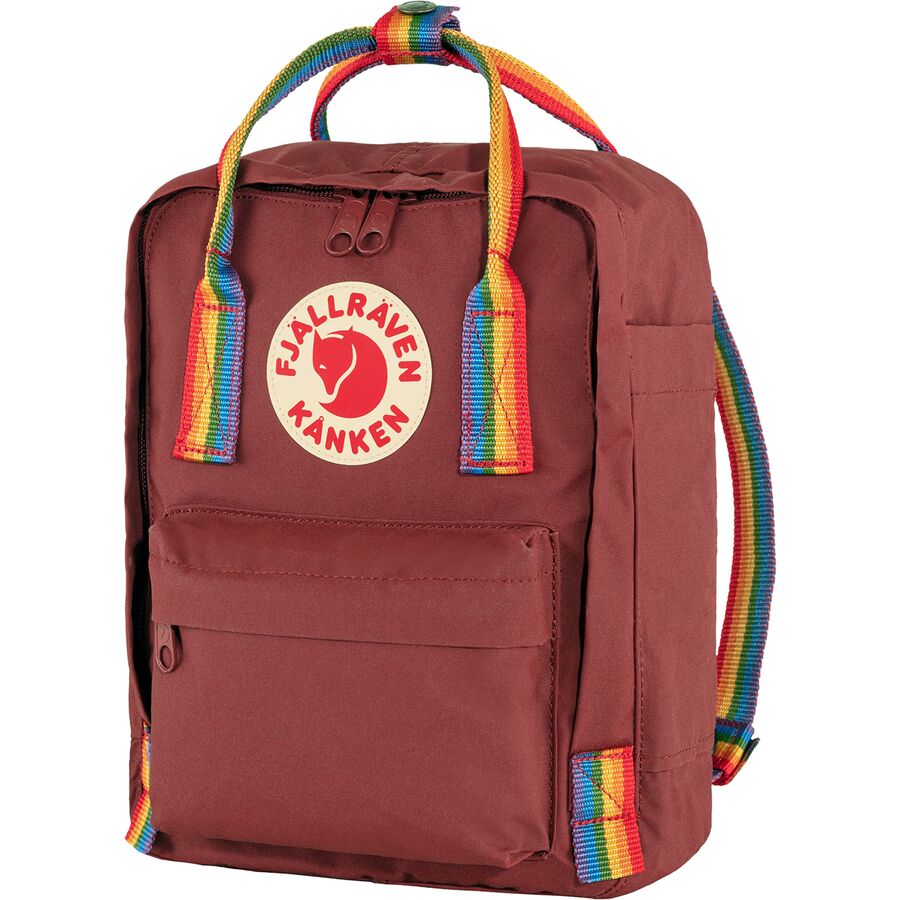 (取寄) フェールラーベン レインボー ミニ 7L バックパック Fjallraven Kanken Rainbow Mini 7L Backpack Ox Red/Rainbow Pattern