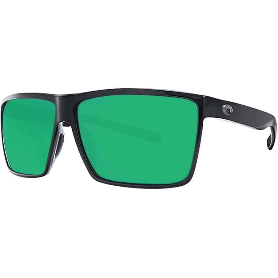 () RX^ R 580P |[CYh TOX Costa Rincon 580P Polarized Sunglasses Shiny Black Frame/Green Mirror