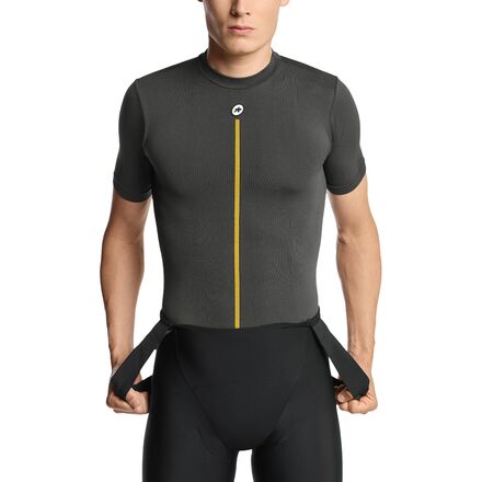 Inner - (取寄) アソス メンズ フォール ショートスリーブ スキン レイヤー P1 - メンズ Assos men Fall Short-Sleeve Skin Layer P1 - Men's Anthracite Grey