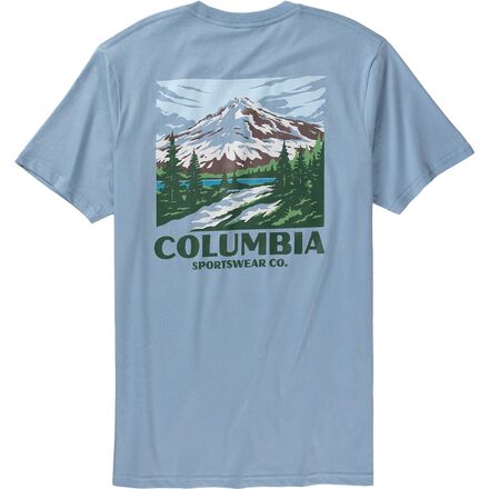 (取寄) コロンビア メンズ フーディ ショートスリーブ T-シャツ - メンズ Columbia men Hoody Short-Sleeve T-Shirt - Men's Ripple Blue