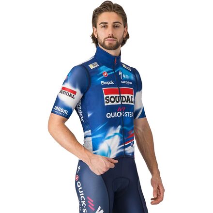 (取寄) カステリ メンズ プロ ライト ウィンド ベスト - メンズ Castelli men Soudal/Quick-Step Pro Light Wind Vest - Men's Blue/Red