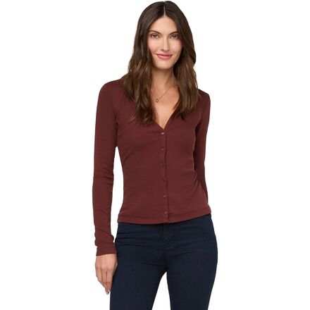 Rakuten - (取寄) デュア レディース リブド ピマ フィッティド ボタン ダウン トップ - ウィメンズ DU/ER women Ribbed Pima Fitted Button Down Top - Women's Rich Maroon