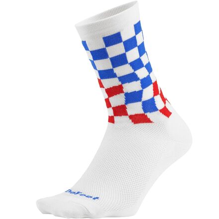 Rakuten - (取寄) デフィート エアイーター 6インチ ソック DeFeet Aireator 6in Sock Checkered Past/White