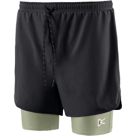 (取寄) ディストリクトヴィジョン メンズ レイヤード ポケットド トレイル ショート - メンズ District Vision men Layered Pocketed Trail Short - Men's Morel-Black