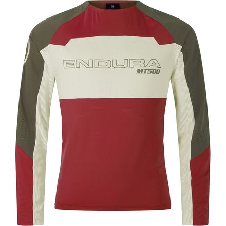Wear - (取寄) エンデューラ メンズ MT500 バーナー ライト ロング-スローブ ジャージ - メンズ Endura men MT500 Burner Lite Long-Sleeve Jersey - Men's Brick Red