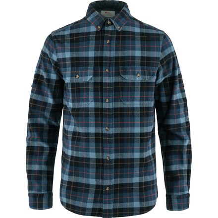 乐天商城 - (取寄) フェールラーベン メンズ シンギ ヘビー レギュラー フィット フランネル シャツ - メンズ Fjallraven men Singi Heavy Regular Fit Flannel Shirt - Men's Dark Navy/Indigo Blue