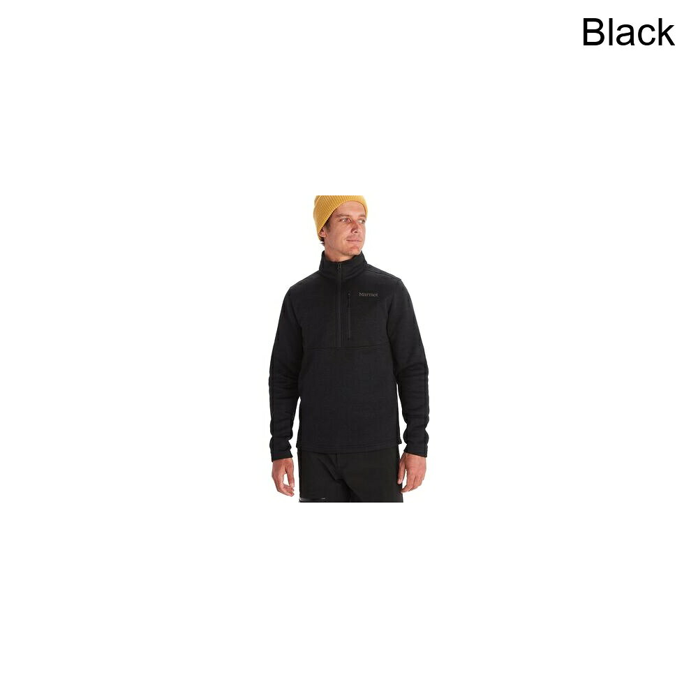(取寄) マーモット メンズ ドロップ ライン 1/2-ジップ フリース ジャケット - メンズ Marmot men Drop Line 1/2-Zip Fleece Jacket - Men's Black