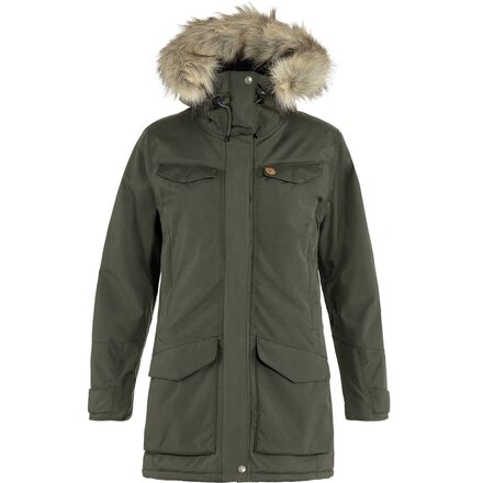 (取寄) フェールラーベン レディース ヌーク インサレーテッド パーカー - ウィメンズ Fjallraven women Nuuk Insulated Parka - Women's Deep Forest